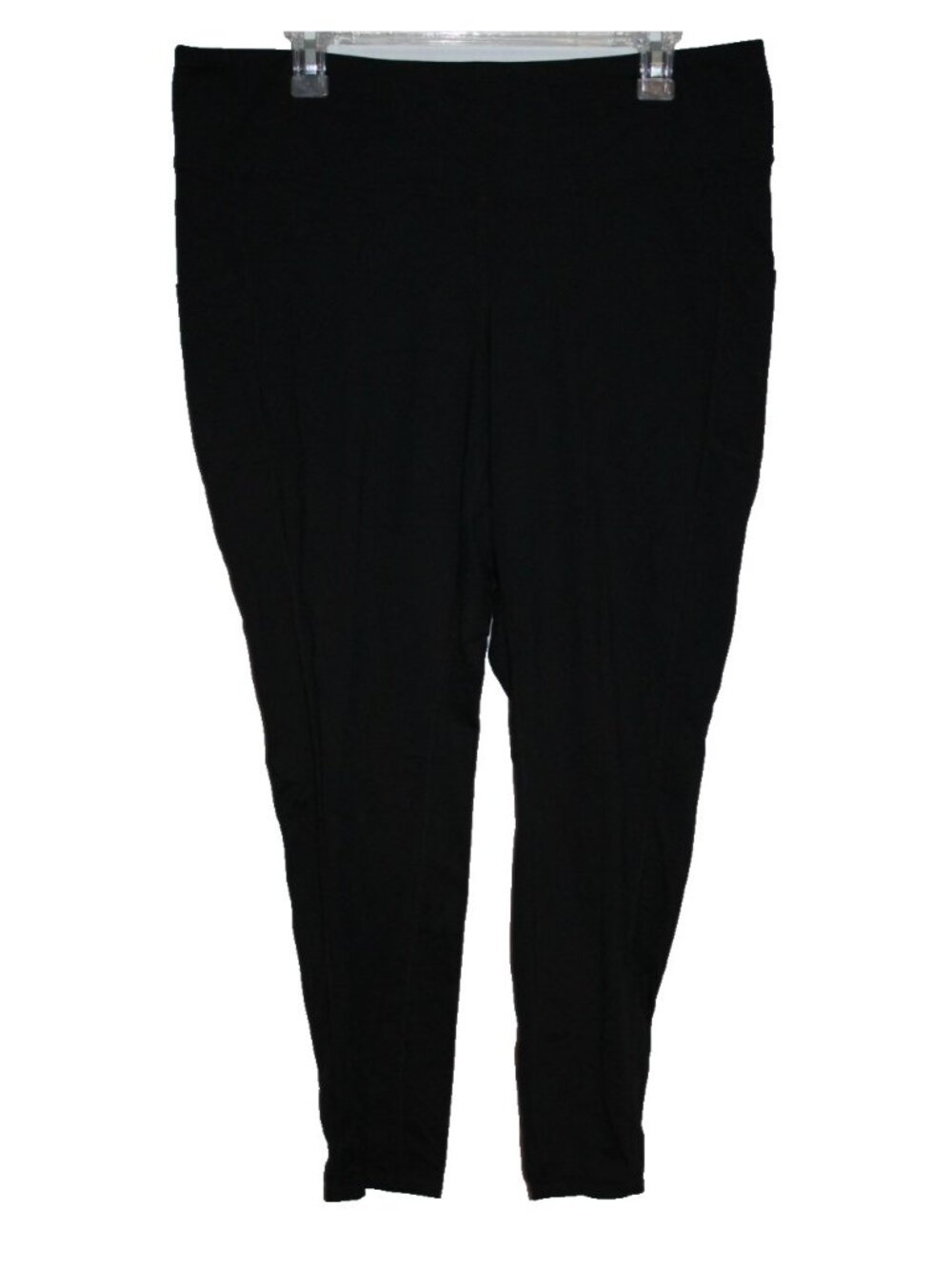 J. Jill Fit Performance Leggings Women's Size XL Black W/ Back Zip Pocket 36x26